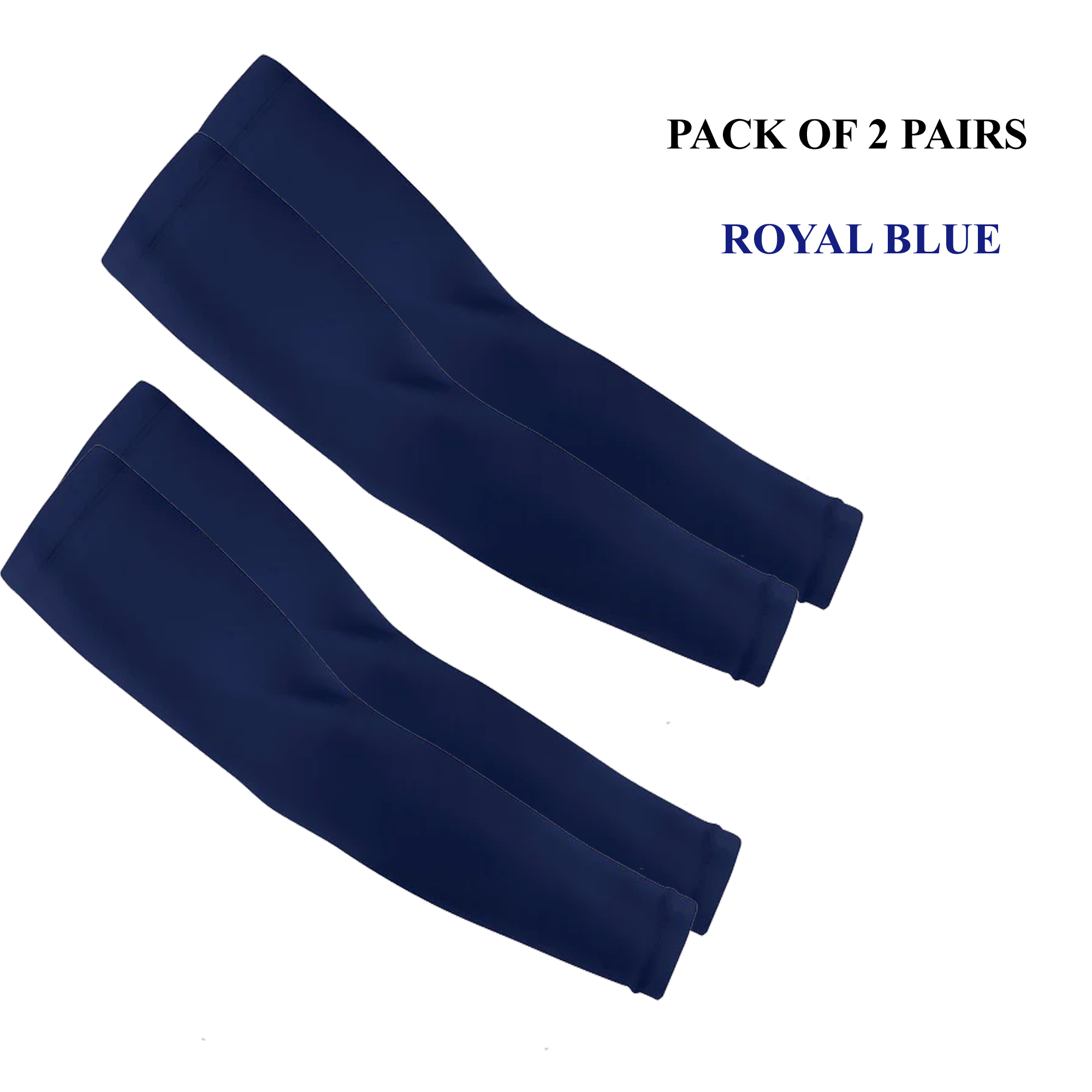 Full Arm Support Compression Sleeves – Royal Blue | Unisex, Stretchable Poly-Cotton (Pack of 2) - Image 2