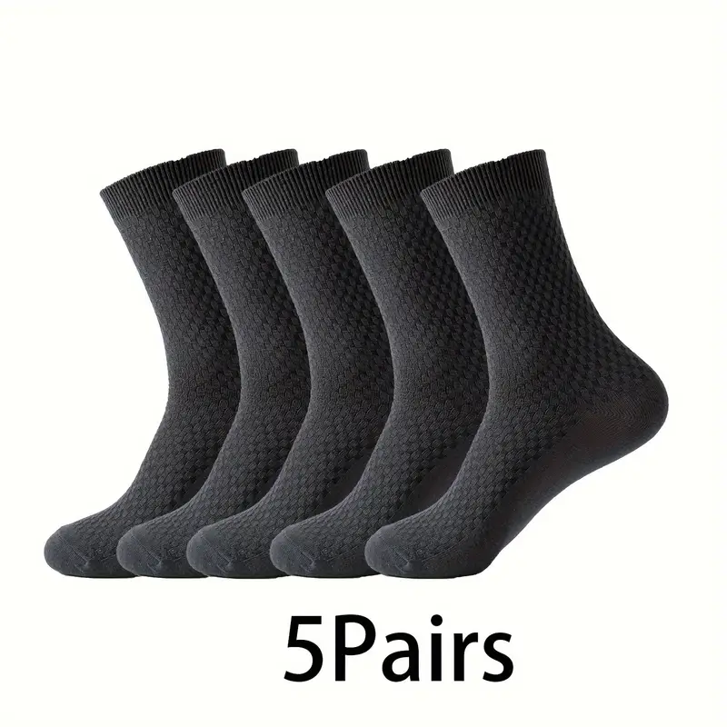 Men’s Crew Socks –Breathable, Anti-Odor, All-Season Comfort (Pack of 5) - Image 10