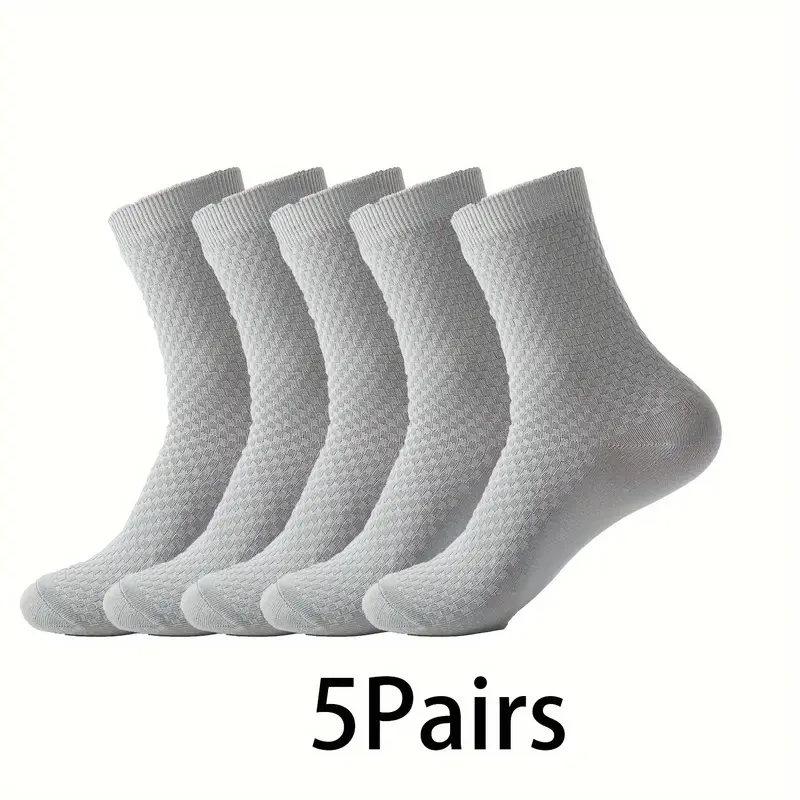 Men’s Crew Socks –Breathable, Anti-Odor, All-Season Comfort (Pack of 5) - Image 11
