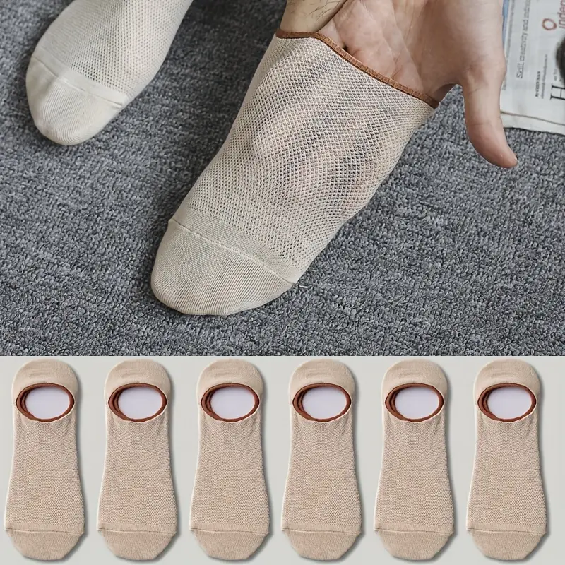 Men’s Soft No-Show Socks with Breathable Mesh – Summer Comfort (Pack of 6) - Image 12