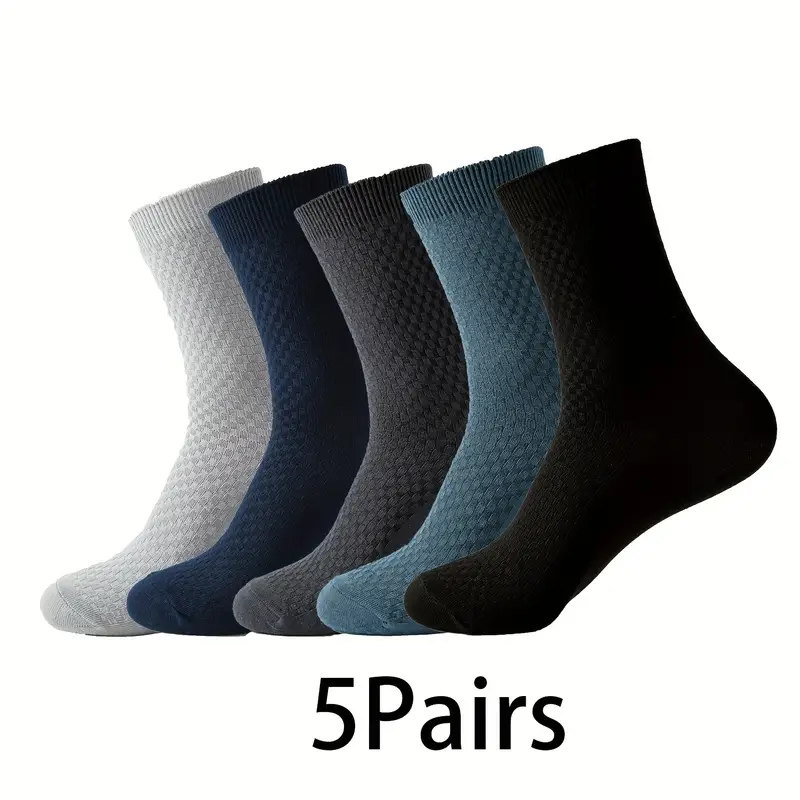 Men’s Crew Socks –Breathable, Anti-Odor, All-Season Comfort (Pack of 5) - Image 12