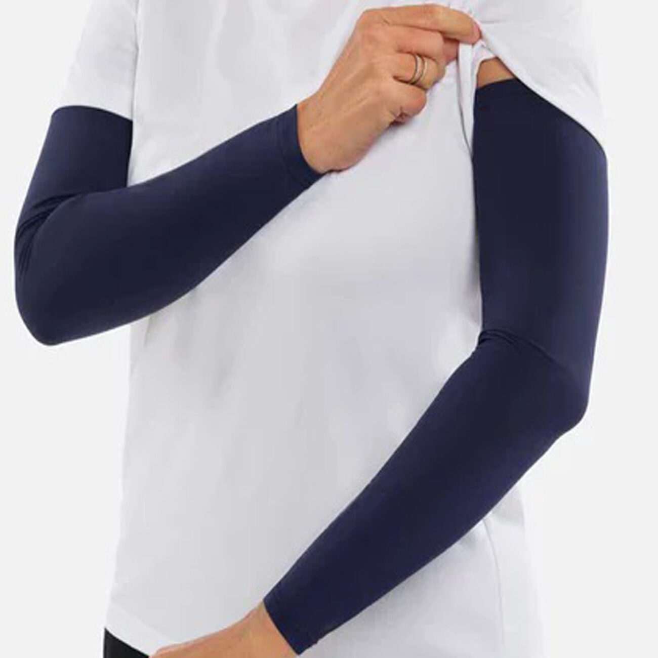 Full Arm Support Compression Sleeves – Royal Blue | Unisex, Stretchable Poly-Cotton (Pack of 2) - Image 3