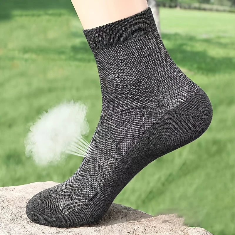 Men’s Odorless Crew Socks – Breathable & Comfortable Fit for Sports and Daily Wear (Pack of 5) - Image 10
