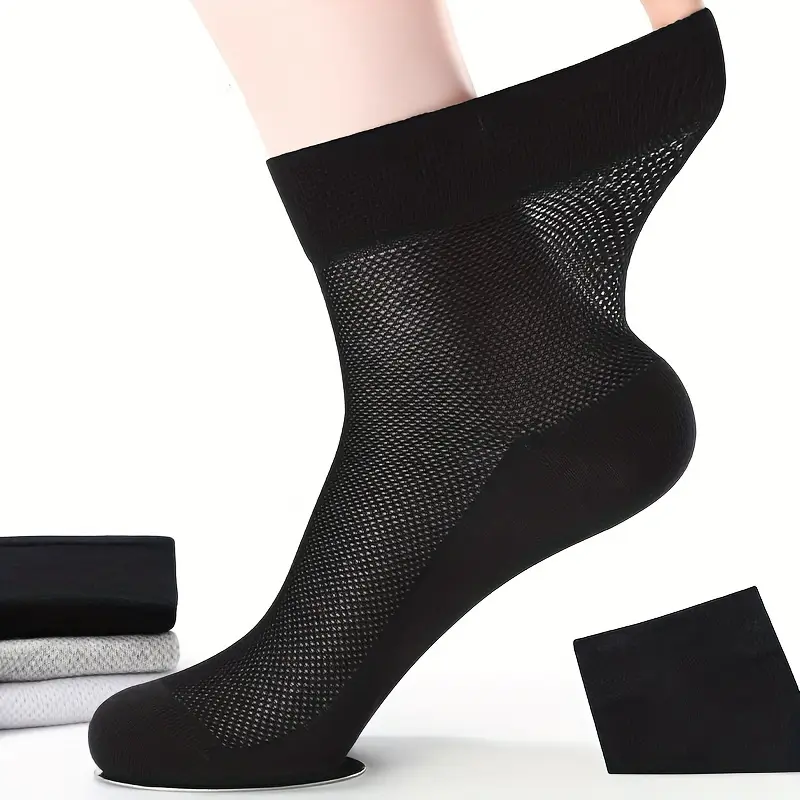 Men’s Odorless Crew Socks – Breathable & Comfortable Fit for Sports and Daily Wear (Pack of 5) - Image 5