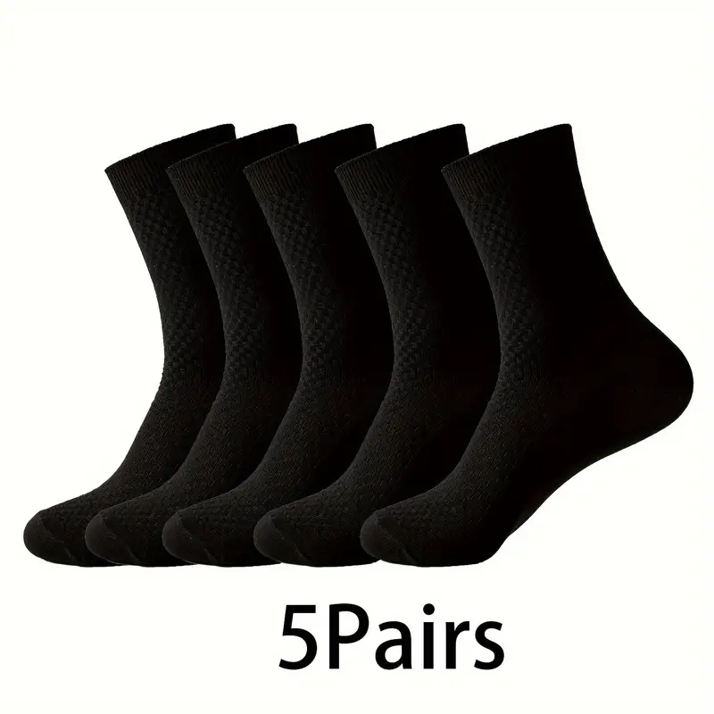 Men’s Crew Socks –Breathable, Anti-Odor, All-Season Comfort (Pack of 5) - Image 8