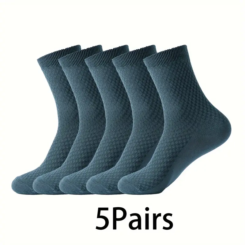 Men’s Crew Socks –Breathable, Anti-Odor, All-Season Comfort (Pack of 5) - Image 9