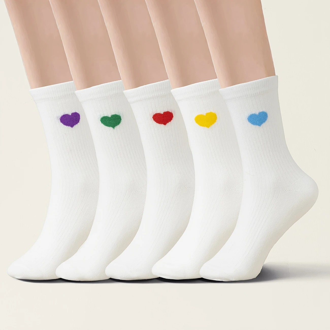 Women's Trendy High-Top Bamboo Socks in Elegant Black (Pack of 5) - Image 13