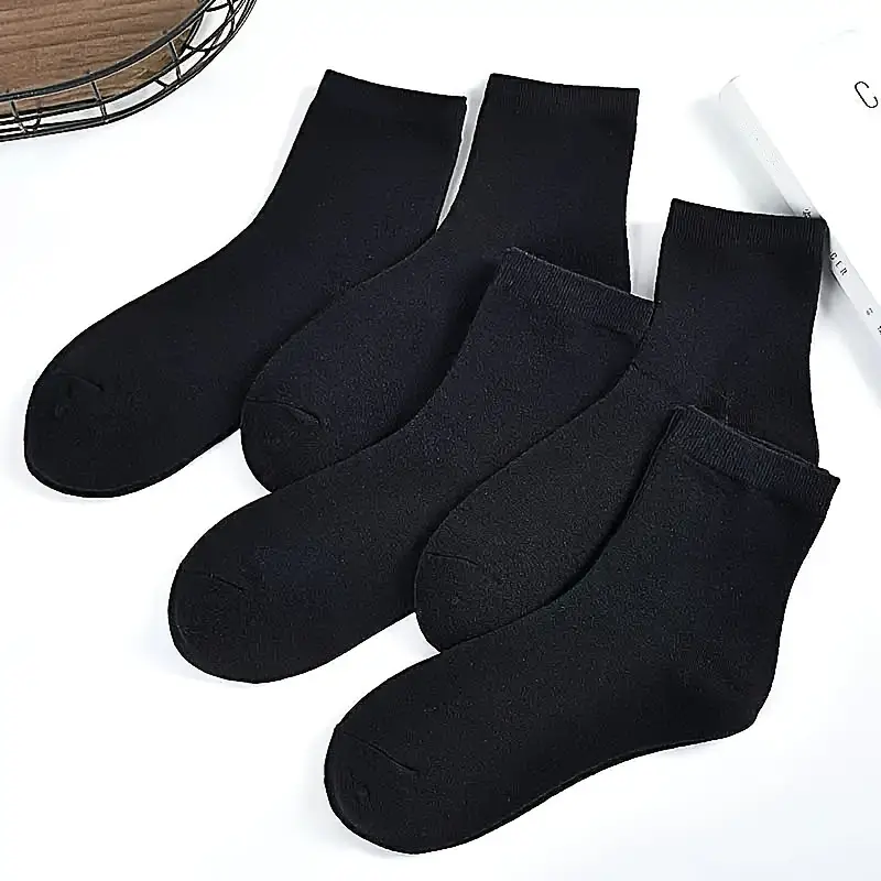 Women’s Lightweight Ankle-Length Solid Socks – Everyday Comfort (Pack of 5)