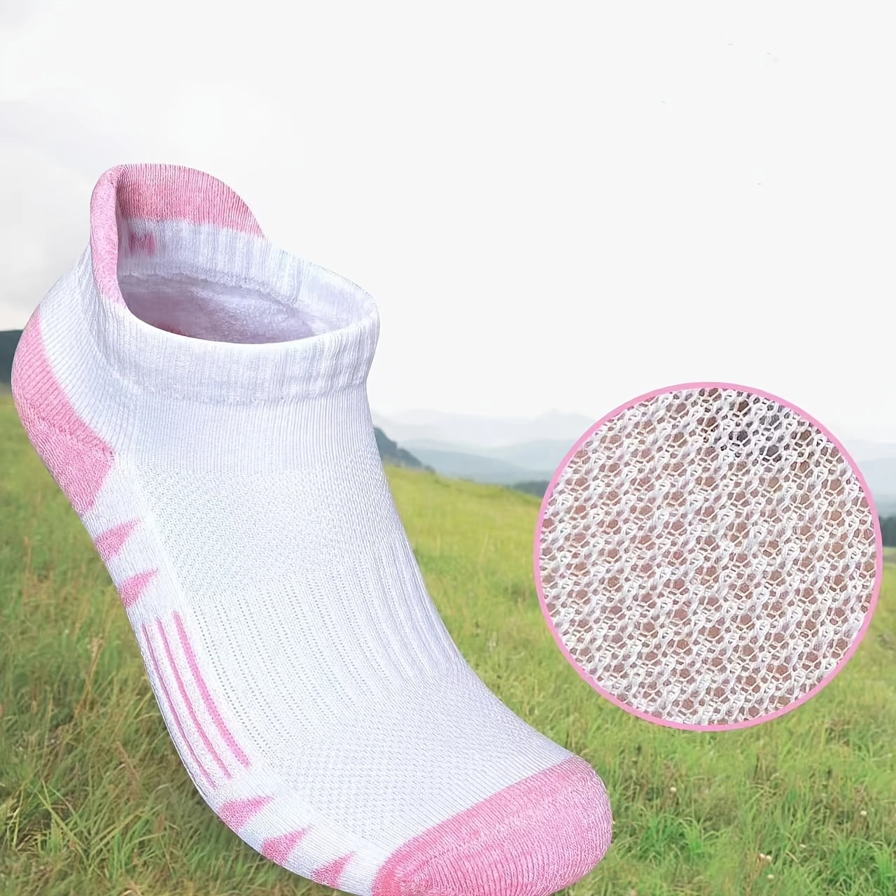 Unisex Mesh Striped Ankle Socks - Multicolor Striped Socks (Pack of5) - Image 4