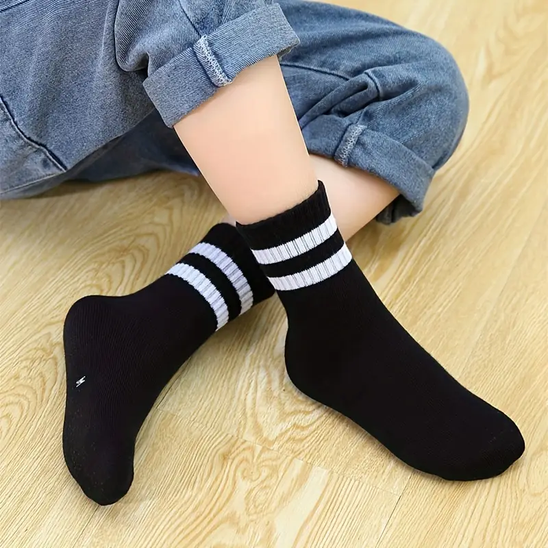 Boys’ Everyday Socks – Mid-Calf Cotton 5-Pack | Stylish & Comfortable for Ages 8–12 - Image 4