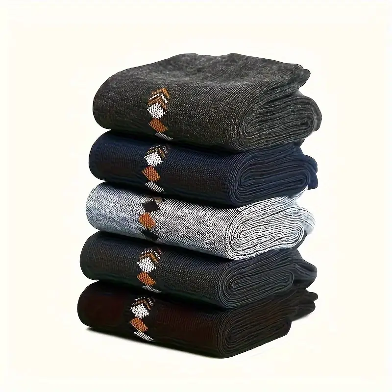 Men’s Full-Length Sports Socks – Multi-Color, Sweat-Absorbing Crew Style (Pack of 6) - Image 4