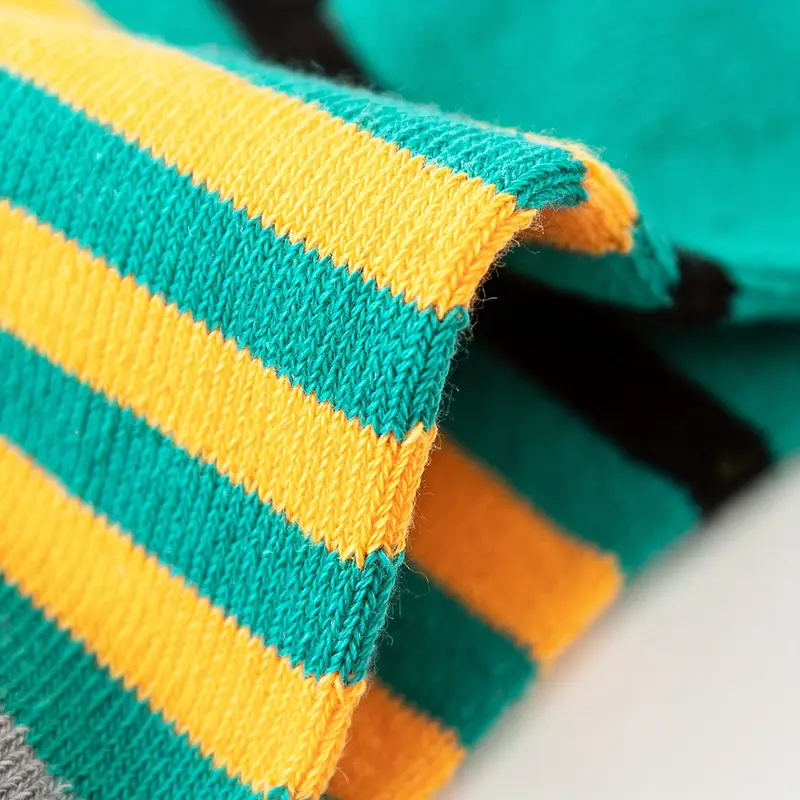 Men's Low Cut Summer Socks – Anti-Odor, Sweat-Absorbing, Colorful Stripe Pattern (Pack of 6) - Image 7