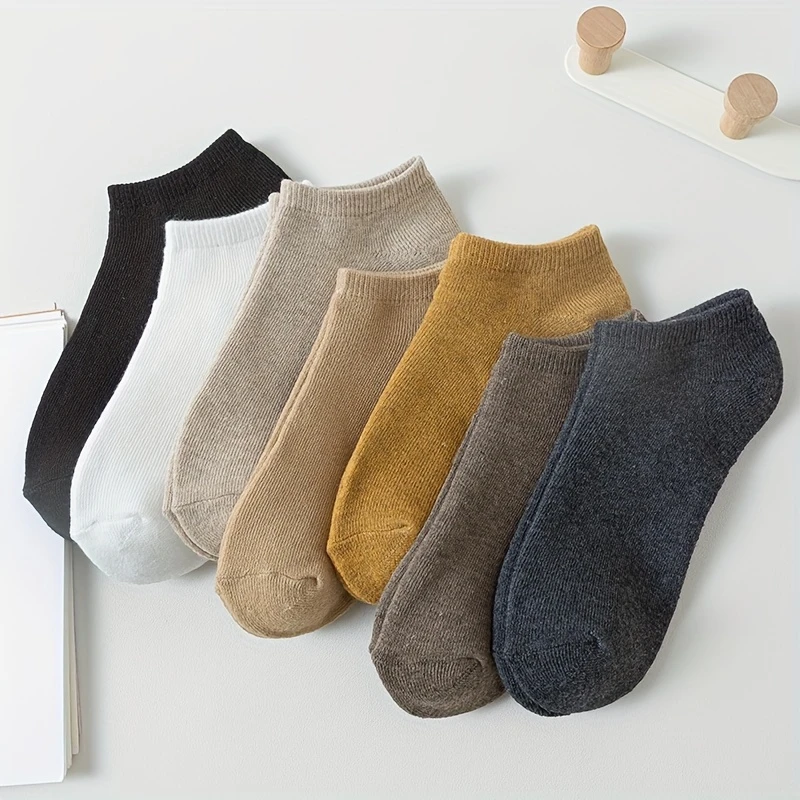 Women’s Fuzzy Terry Ankle Socks – Warm & Soft for Autumn/Winter (Pack of 7) - Image 6