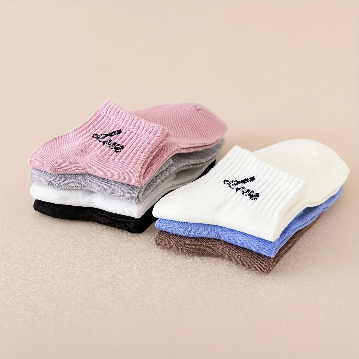 Women's 'LOVE' Letter Print Ankle Socks – Multi-Color Casual, Breathable Poly Cotton (Pack of 7) - Image 6