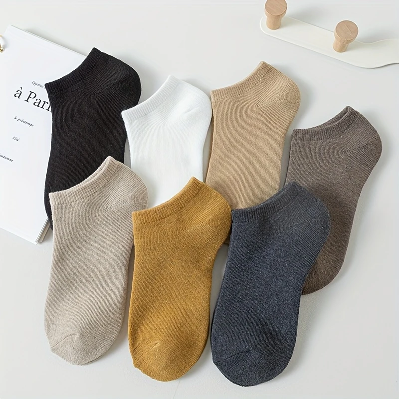 Women’s Fuzzy Terry Ankle Socks – Warm & Soft for Autumn/Winter (Pack of 7) - Image 7