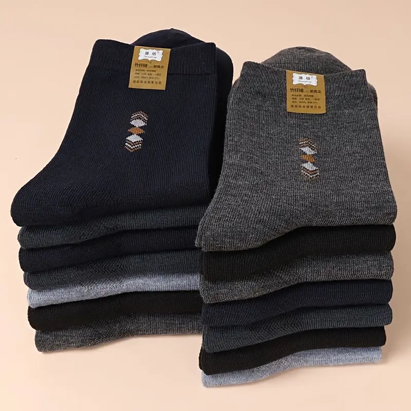 Men’s Full-Length Sports Socks – Multi-Color, Sweat-Absorbing Crew Style (Pack of 6) - Image 6