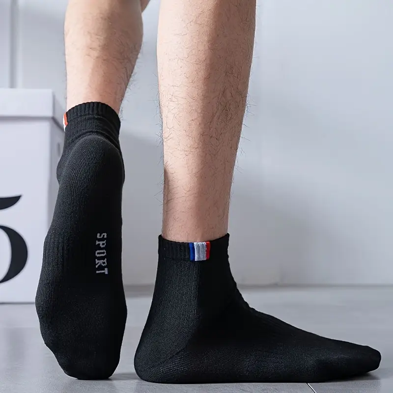 Men’s Solid Color Sport Socks – Crew Style for Everyday Comfort (Pack of 5) - Image 7