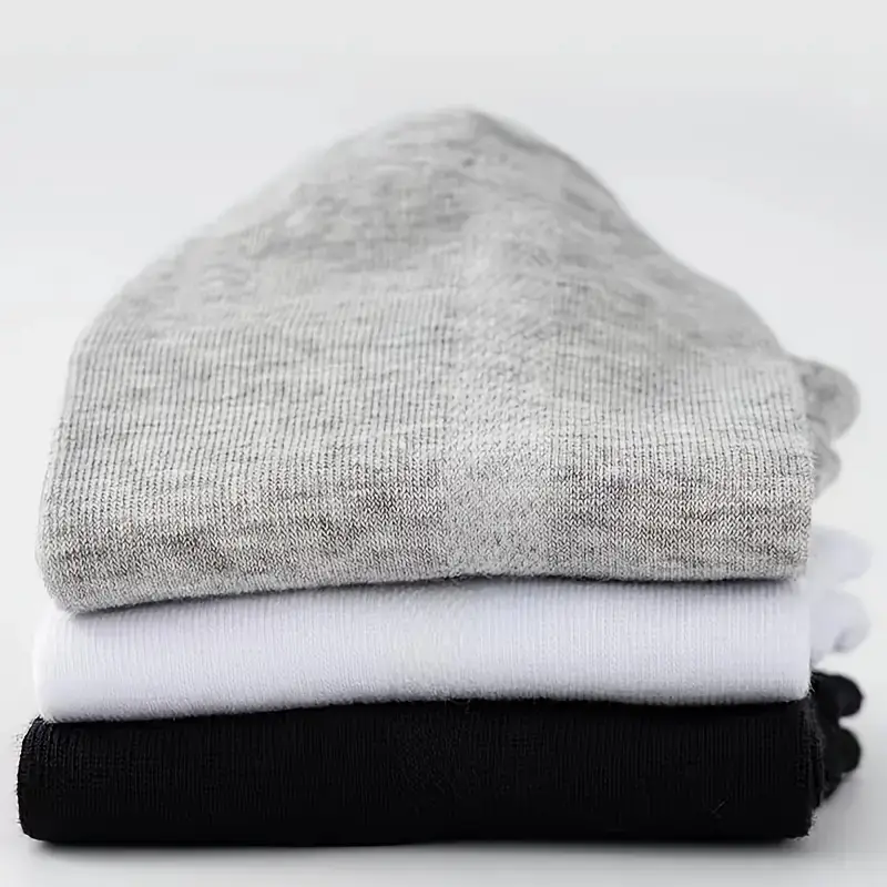 Unisex Thin Knit Ankle Cotton Socks – Black White & Gray, Deodorant & Quick-Dry for Summer (Pack of 3) - Image 4