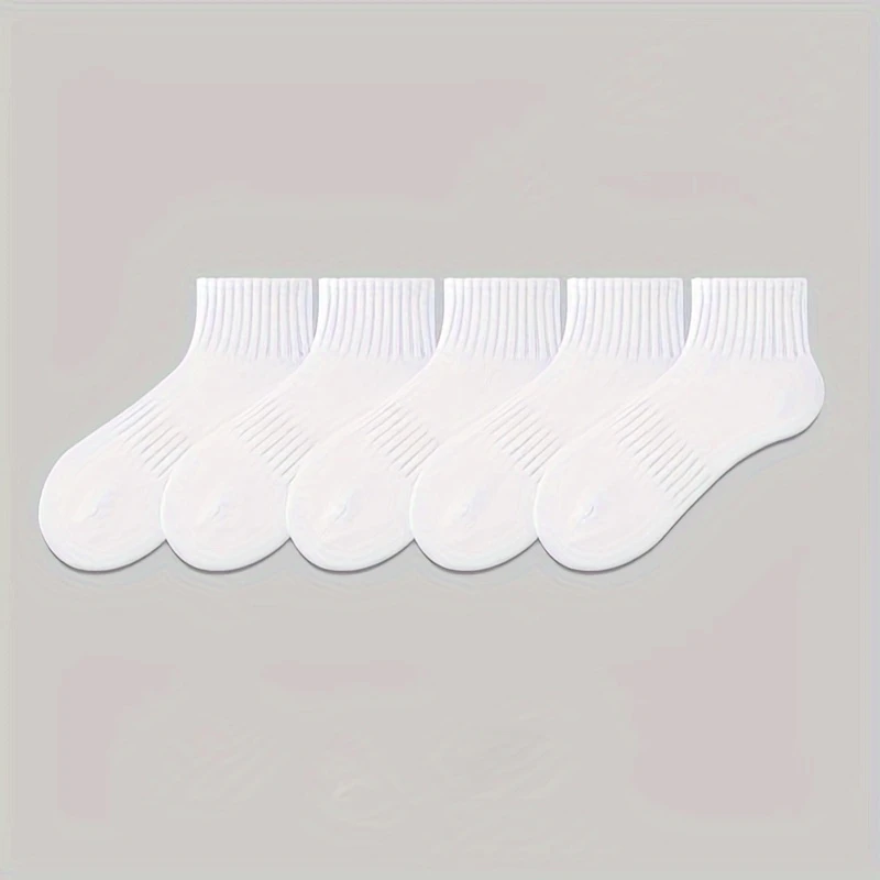 Unisex Pure Cotton Socks - Short Solid Socks for All Seasons Black or White, (Pack of 5) - Image 6