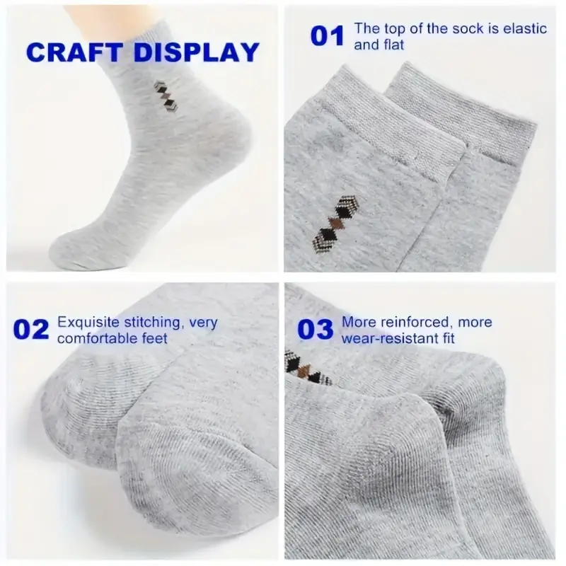 Men’s Full-Length Sports Socks – Multi-Color, Sweat-Absorbing Crew Style (Pack of 6) - Image 7