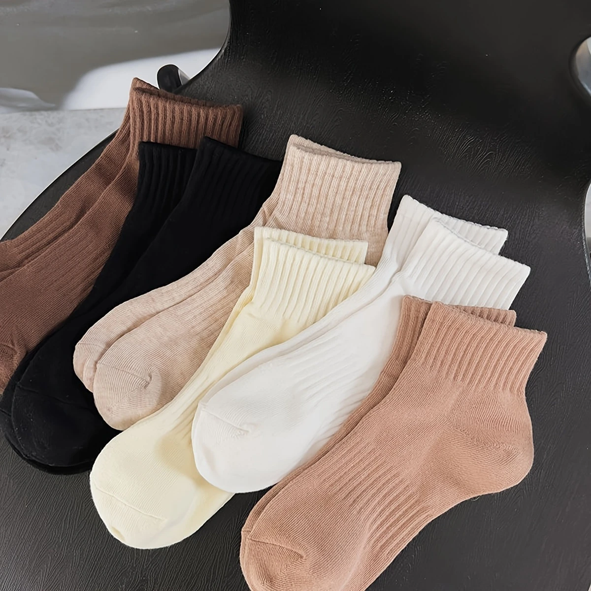 Women’s Soft Knit Winter Socks – CozyFit Ankle Length, Solid Colors (Pack of 6) - Image 10