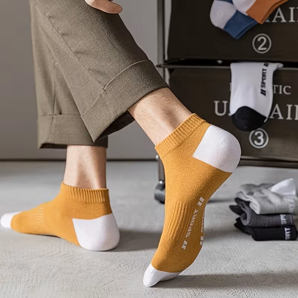 Charcoal Grey Sport Low-Cut Sock on Foot