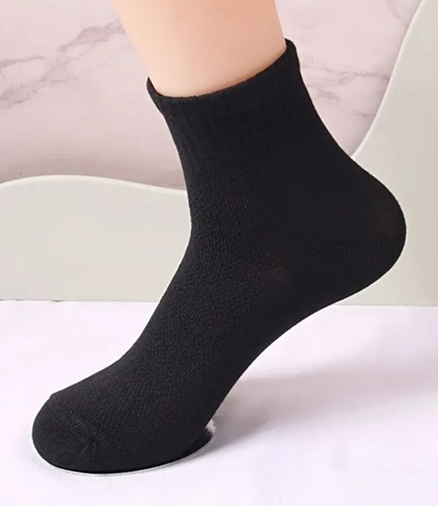 Cushioned Terry Sole and Elastic Rib Welt
