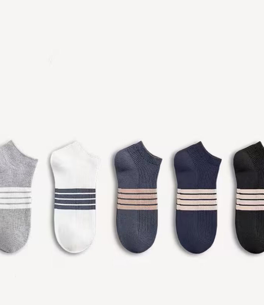 Retro Four Bar Striped Socks Assorted Colors Palette