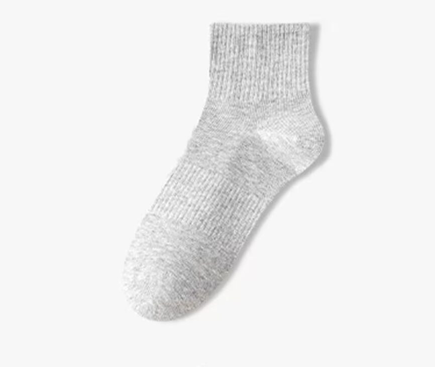 Light Heather Grey Athletic Quarter Sock