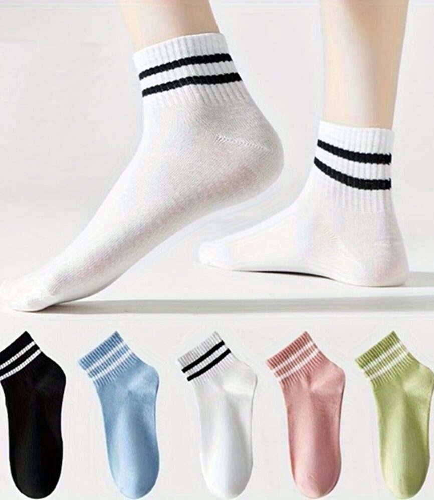 Blush Pink Athletic Ankle Sock on Foot