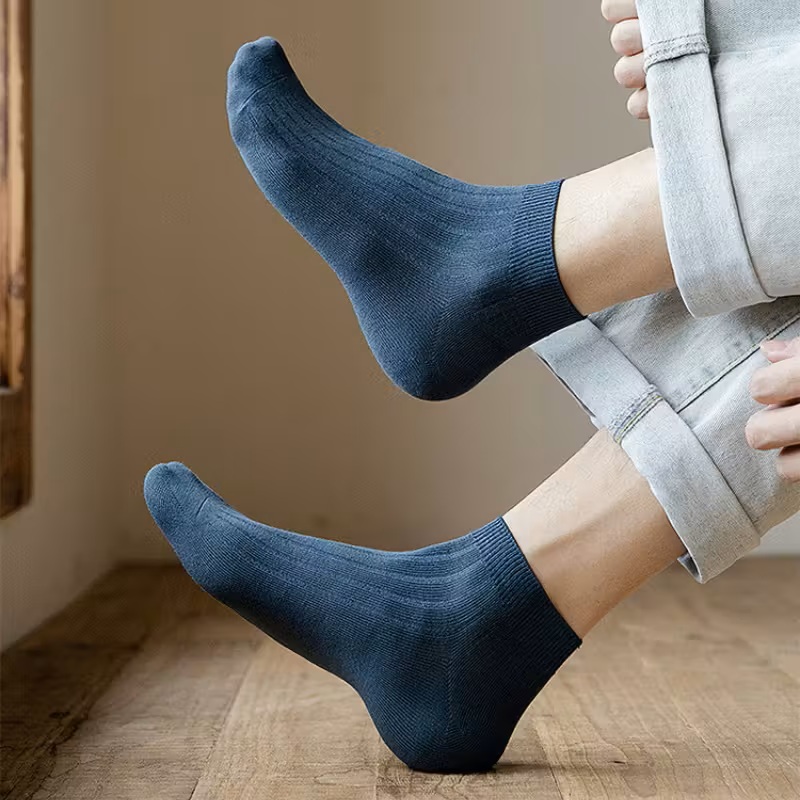 Forest Green and Navy Blue Ankle Socks