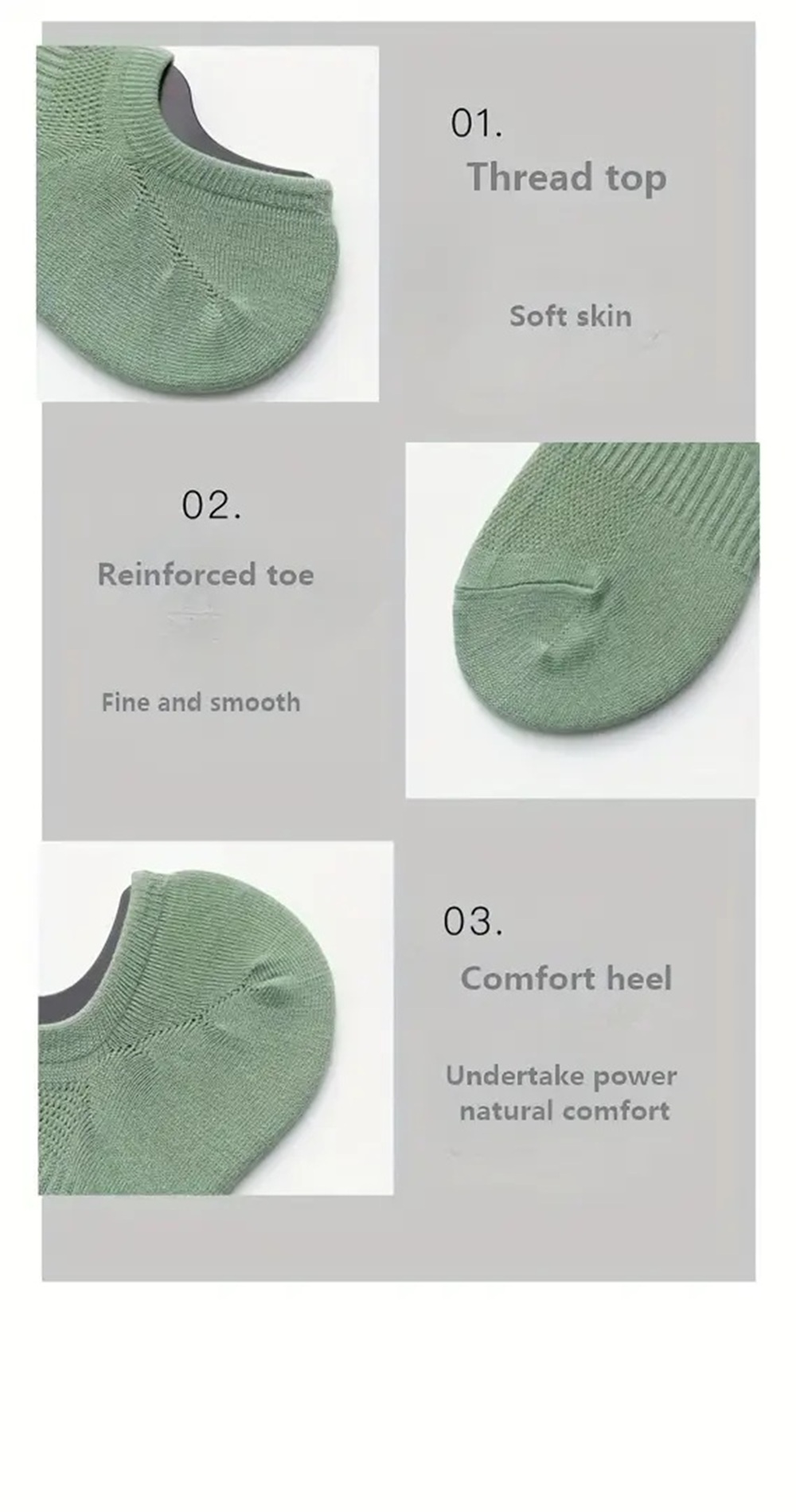Reinforced Toe and Thread Top Construction Details