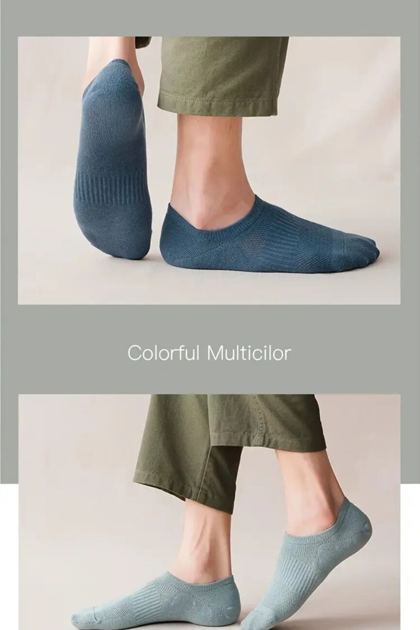 Clean White Lightweight Low-Cut Sock on Foot