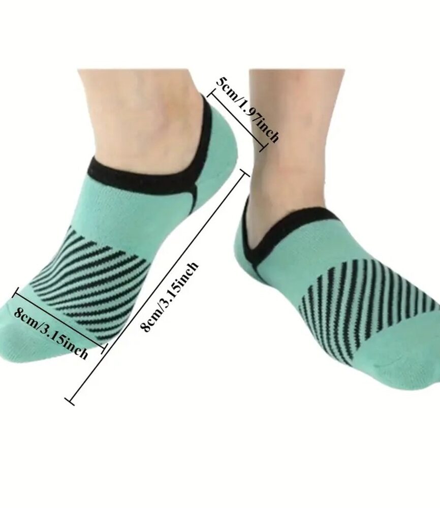 Yellow and Black Athletic Stripe Loafer Socks