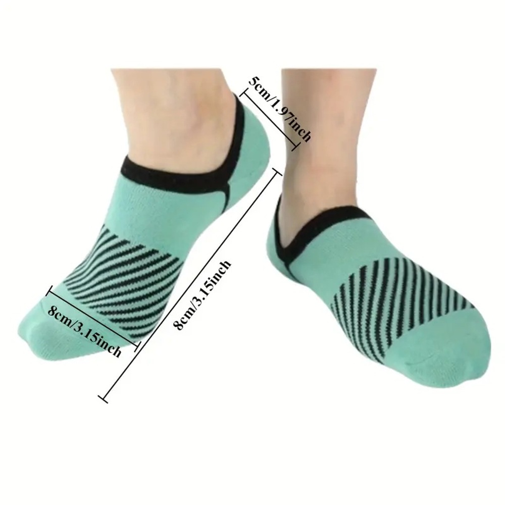 Yellow and Black Athletic Stripe Loafer Socks