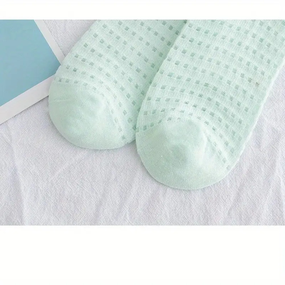 Close-up of Delicate Square Eyelet Ventilation Knit