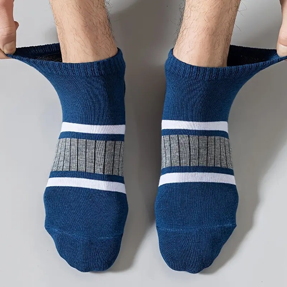 Black and Yellow Sport Band Sock on Foot