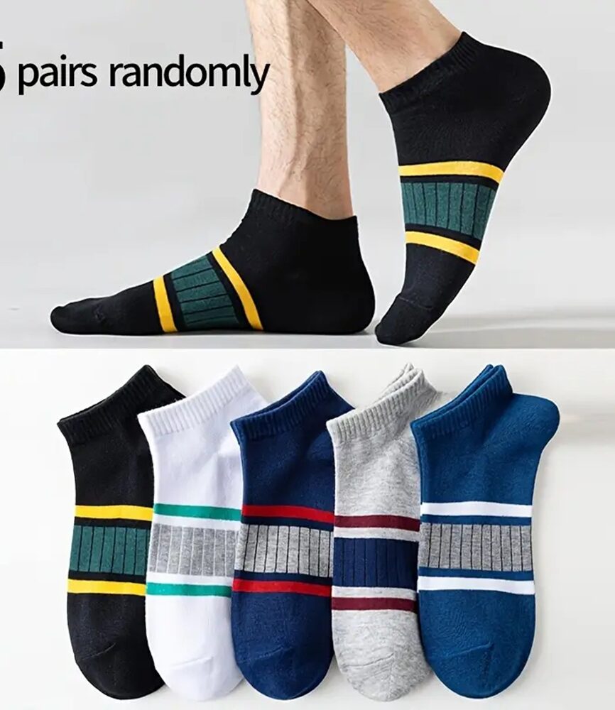 Royal Blue and White Athletic Low-Cut Sock
