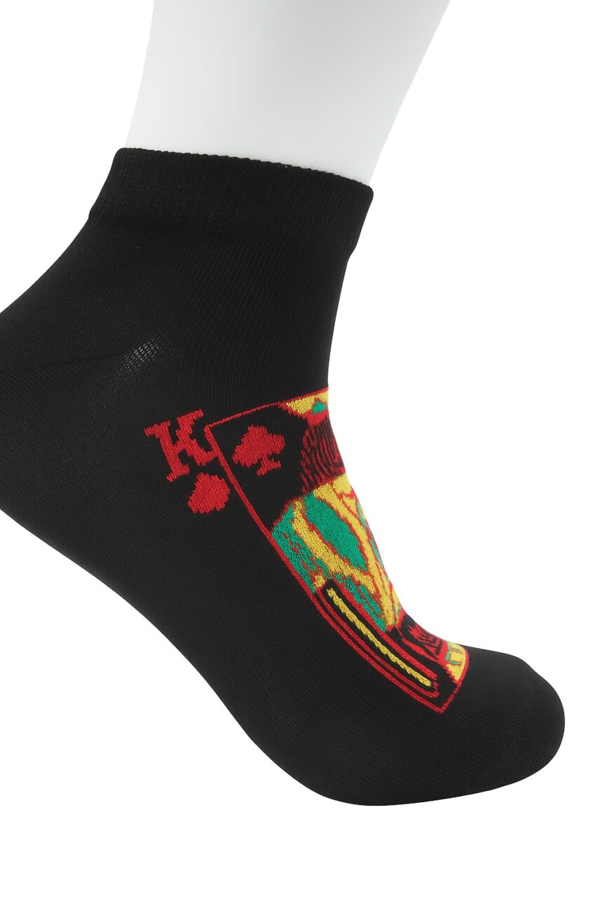 Multi-Color Playing Card Graphic Socks Assortment
