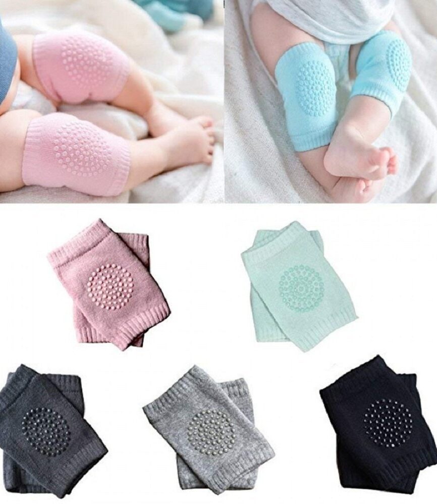 5 Pairs Baby and Toddler Anti-Slip Crawling Knee Pads All Colors Overview