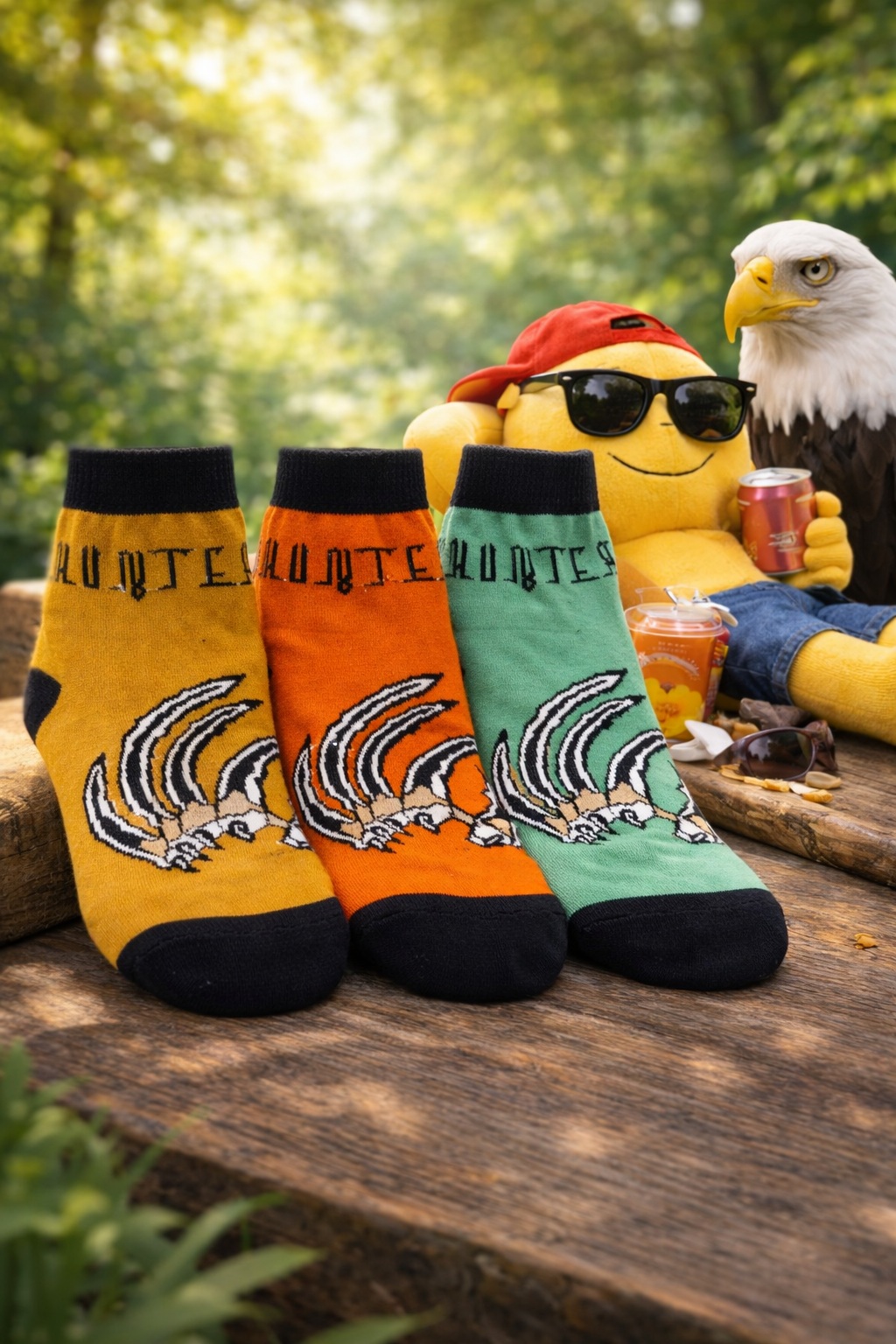 Bright Tangerine Orange Streetwear Ankle Sock