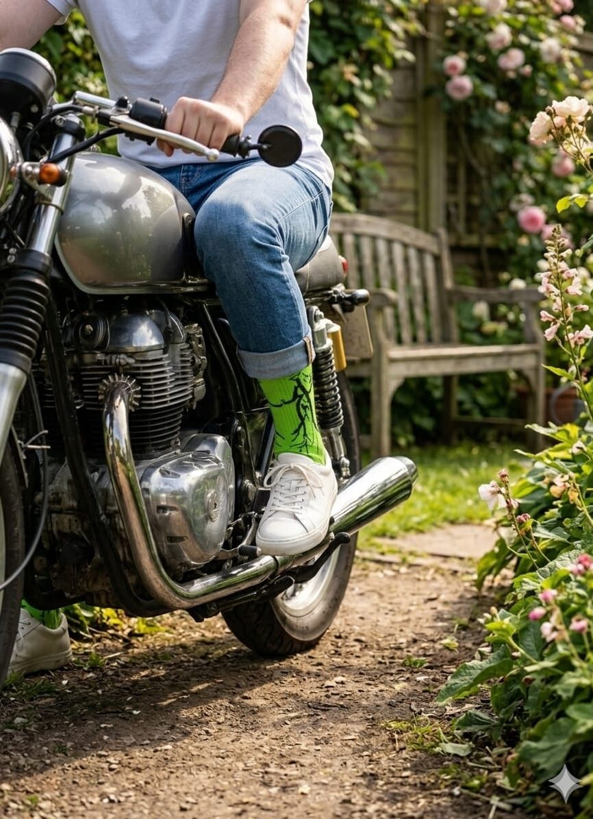 Outdoor Hiking Boots with Lightning Graphic Socks