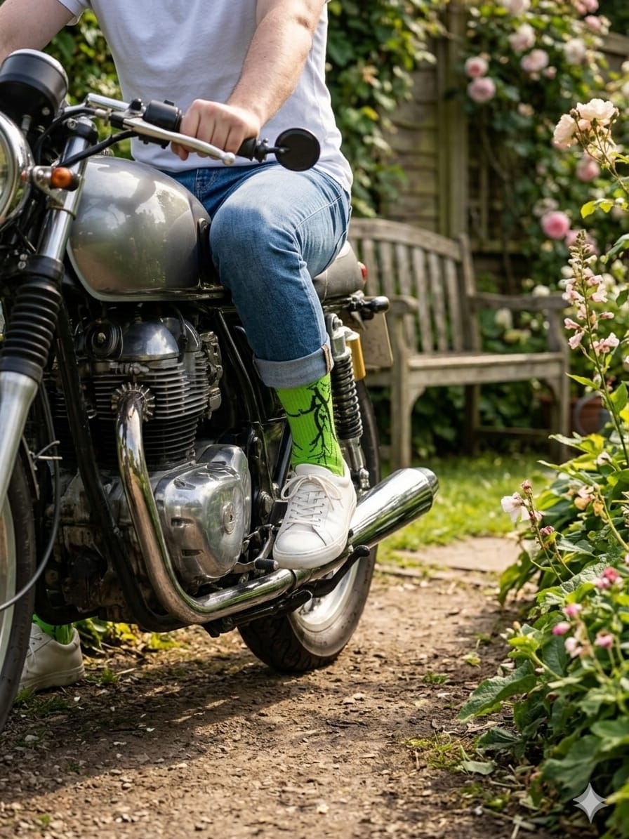 Outdoor Hiking Boots with Lightning Graphic Socks