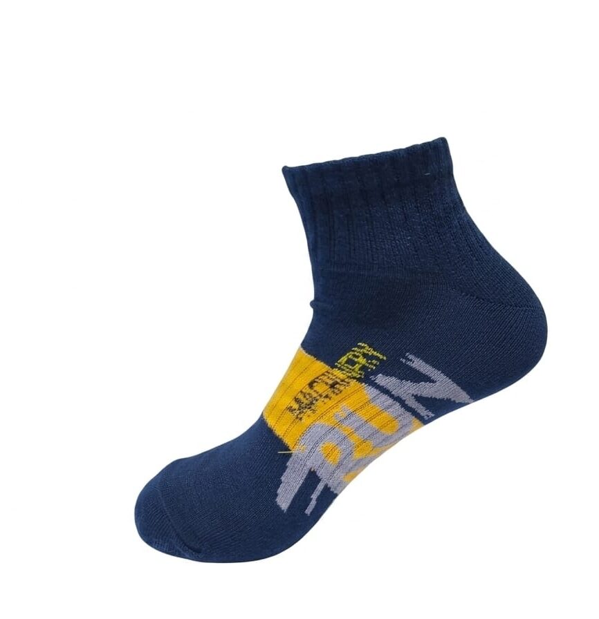 Black and Lime Green MACHINERY Graphic Sock